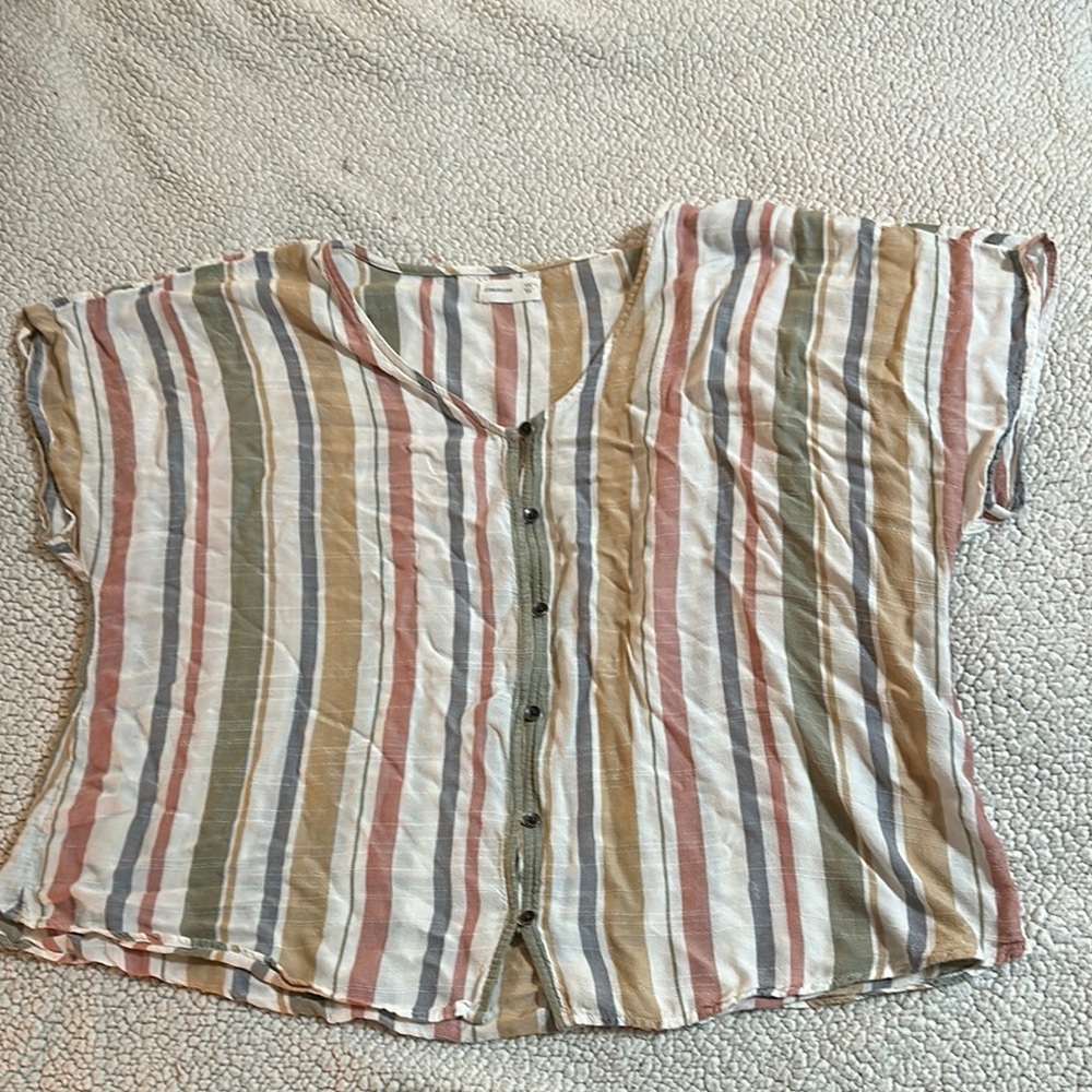 Maurice’s Striped Button-Up Women Top